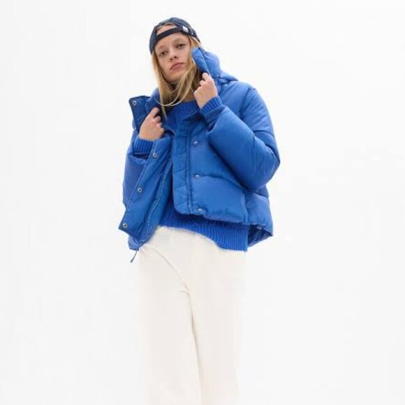 Gap Jackets & Blazers - Gap Big Puff Cropped Jacket - Imperial Blue